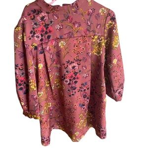 Floral Silk Kimono Style Girls Dress